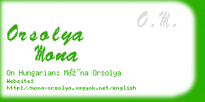 orsolya mona business card